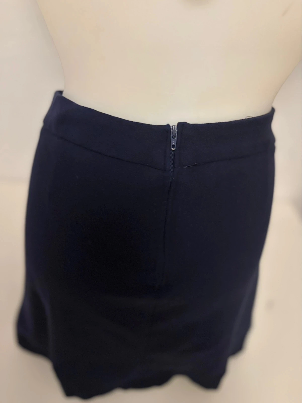 🌸 Navy blue trapeze skirt by Camaïeu – Size 36 – photo 5